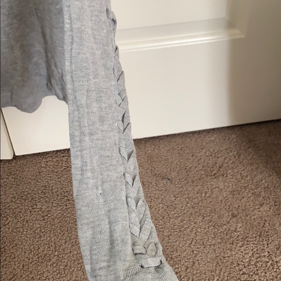 Cold Shoulder Grey Top - Picture 2 of 3